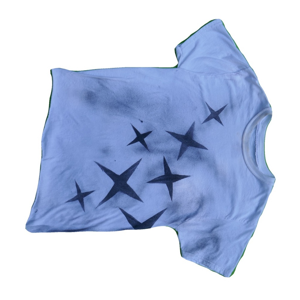 Small custom painted spike star shirt